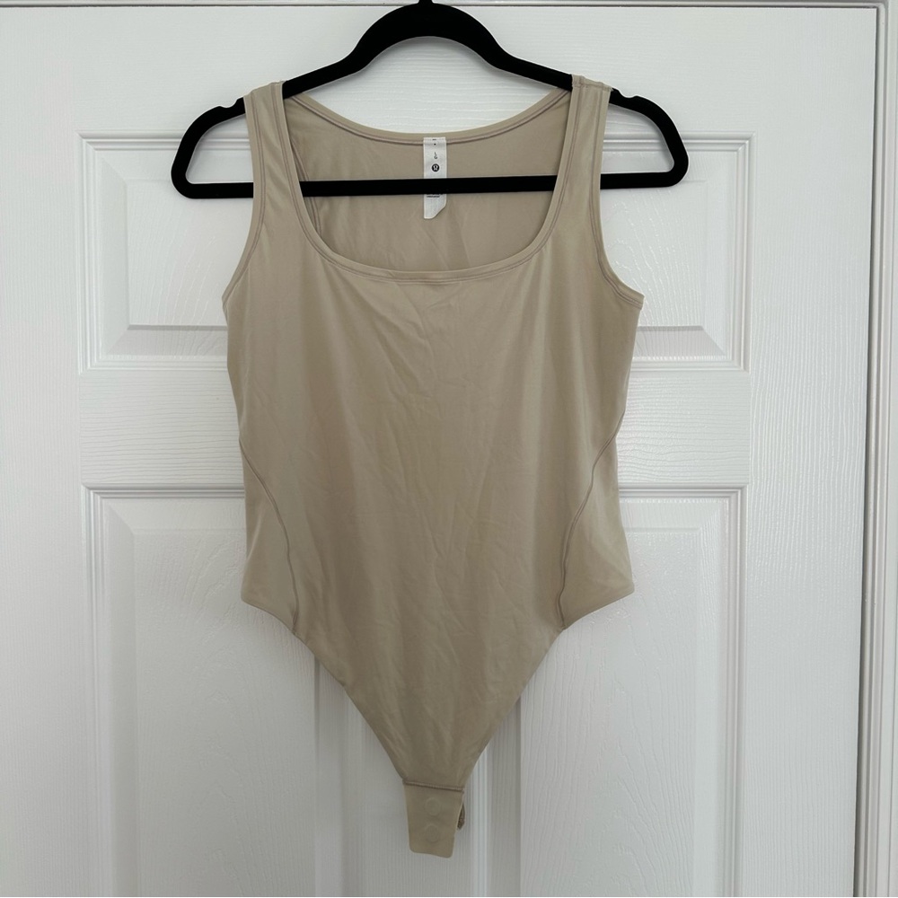 Lululemon Wundermost Ultra Soft Square Neck Tank Bodysuit size Large